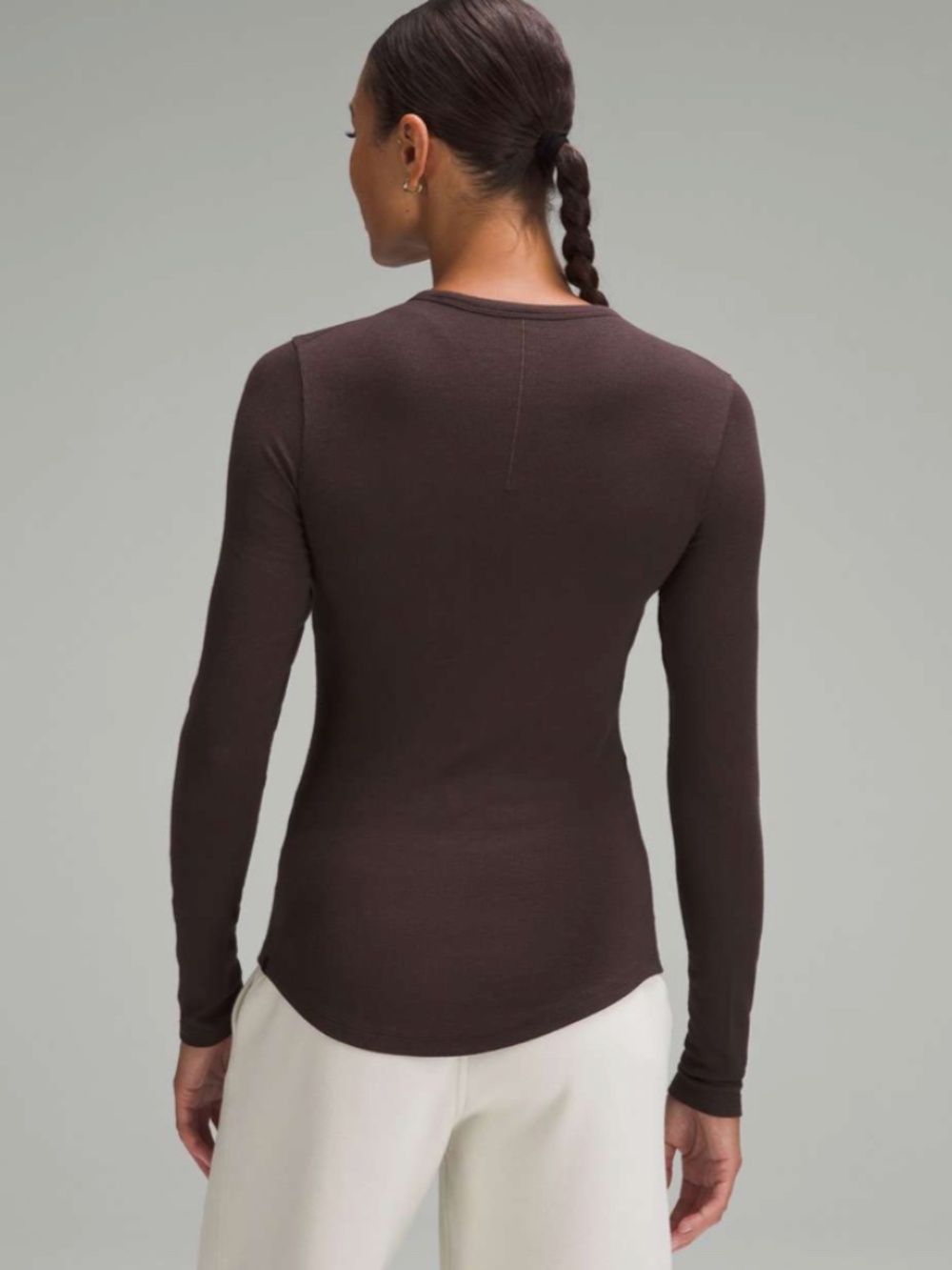 Lululemon Hold Tight Long Sleeve Shirt – Espresso Brown – Size 12 - Picture 3 of 7
